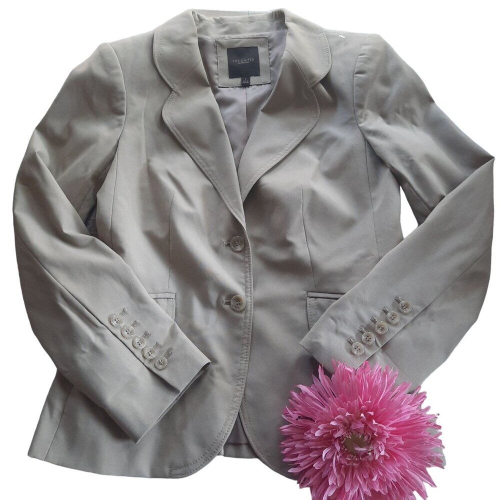 The Limited Tan Two Button Closure Blazer